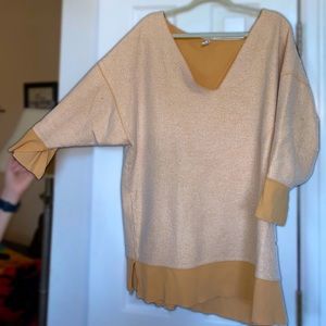 Free People Oversized Yellow Sweatshirt